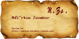 Márkus Zsombor névjegykártya
