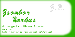 zsombor markus business card