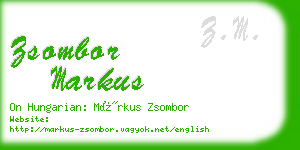 zsombor markus business card